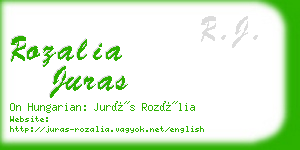 rozalia juras business card